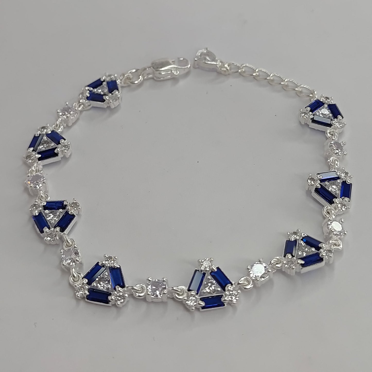 Silver Blue Stone Bracelet
