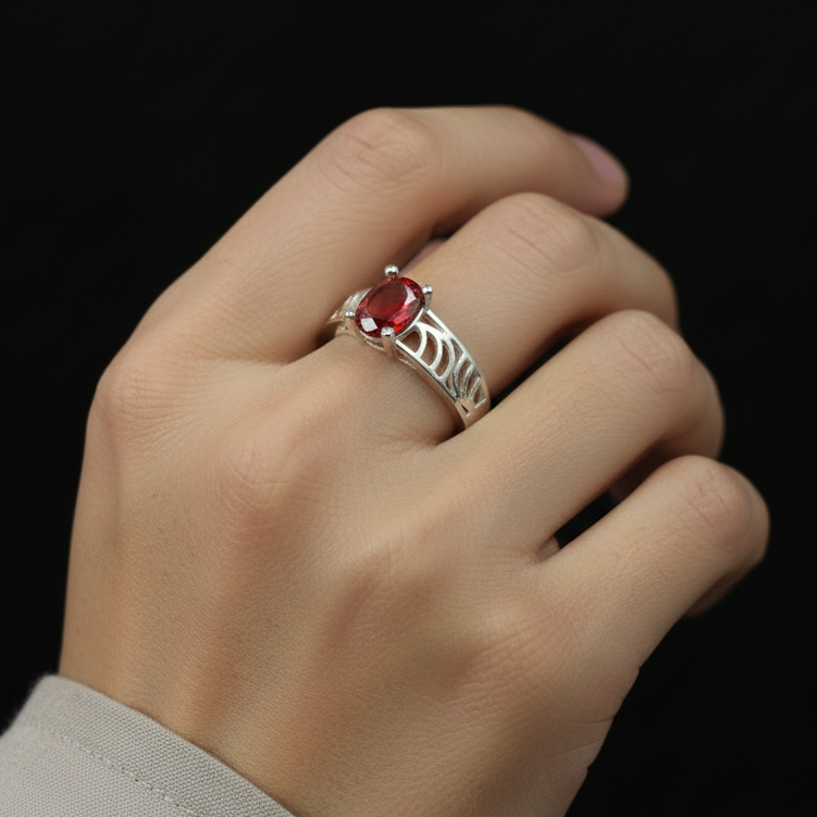 Ruby Solitaire Ring