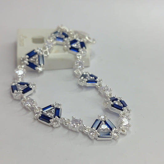 Silver Blue Stone Bracelet
