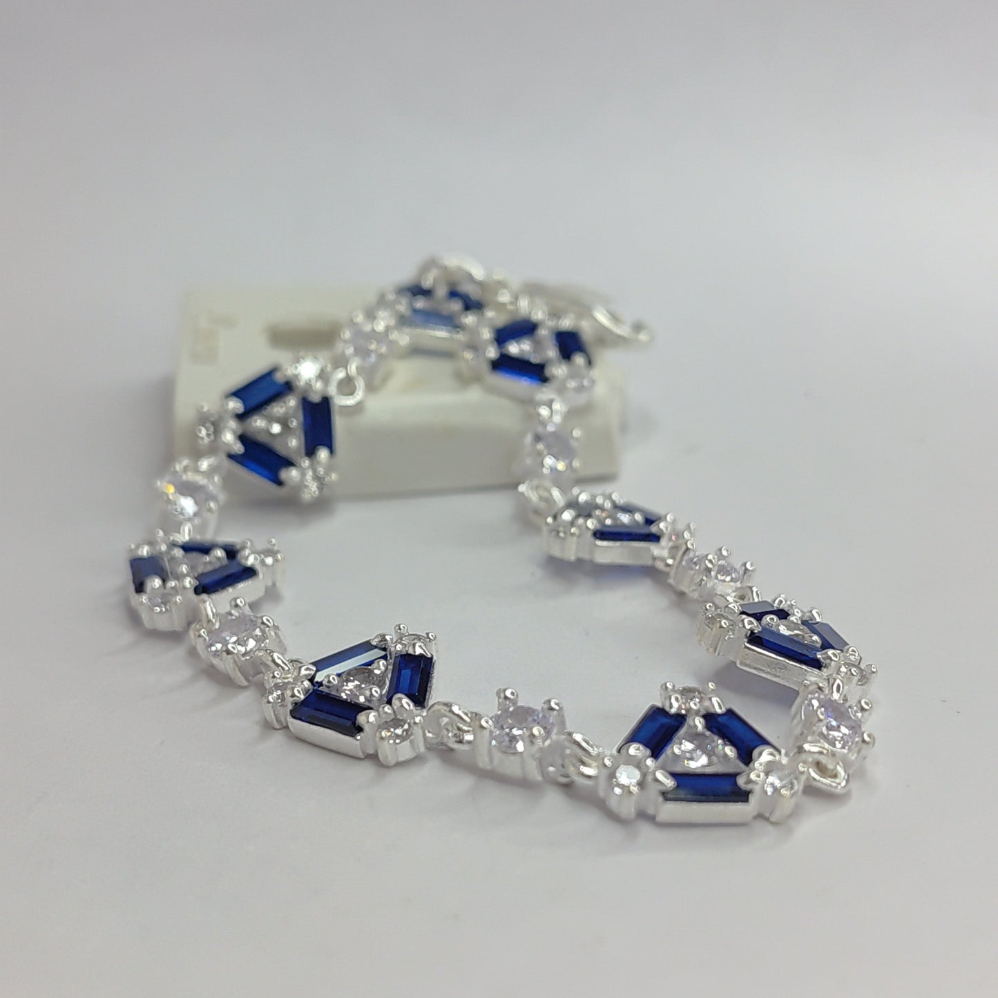 Silver Blue Stone Bracelet