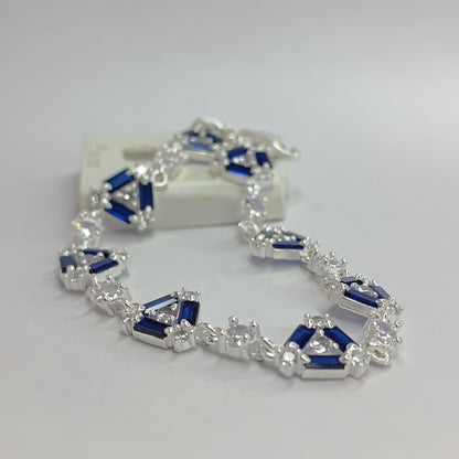 Silver Blue Stone Bracelet