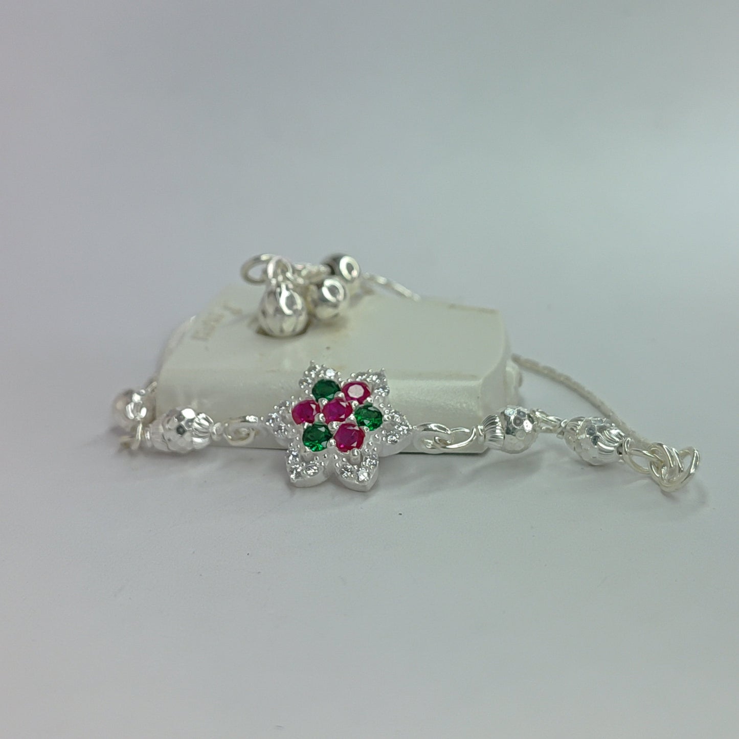 Silver Floral Bracelet