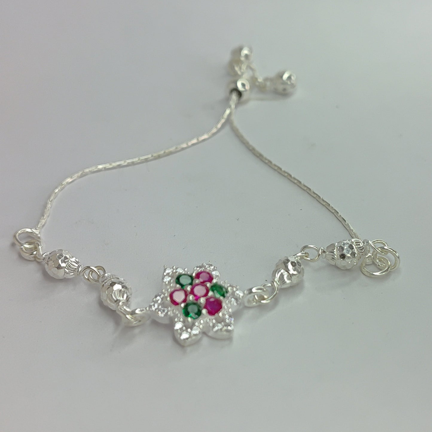 Silver Floral Bracelet