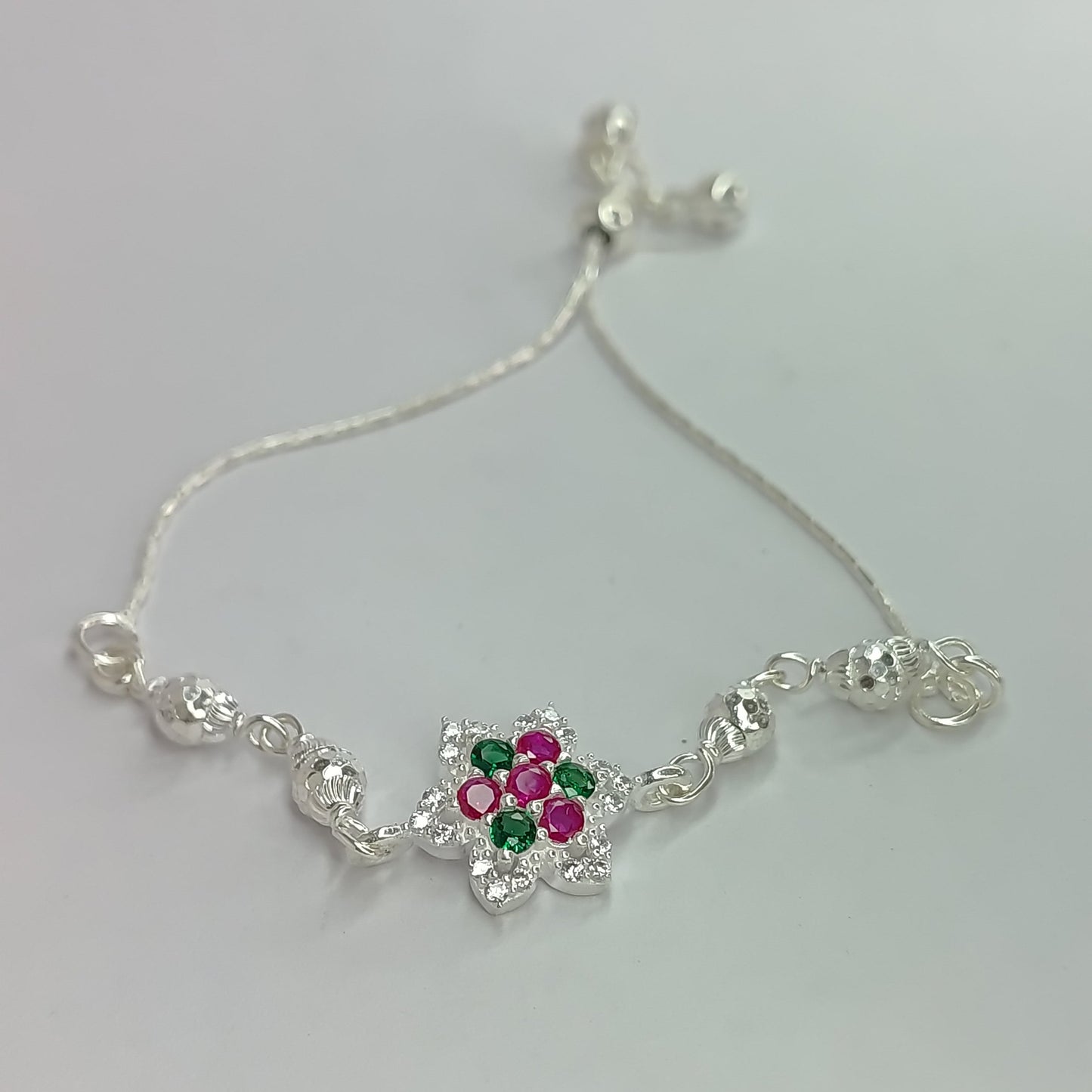 Silver Floral Bracelet