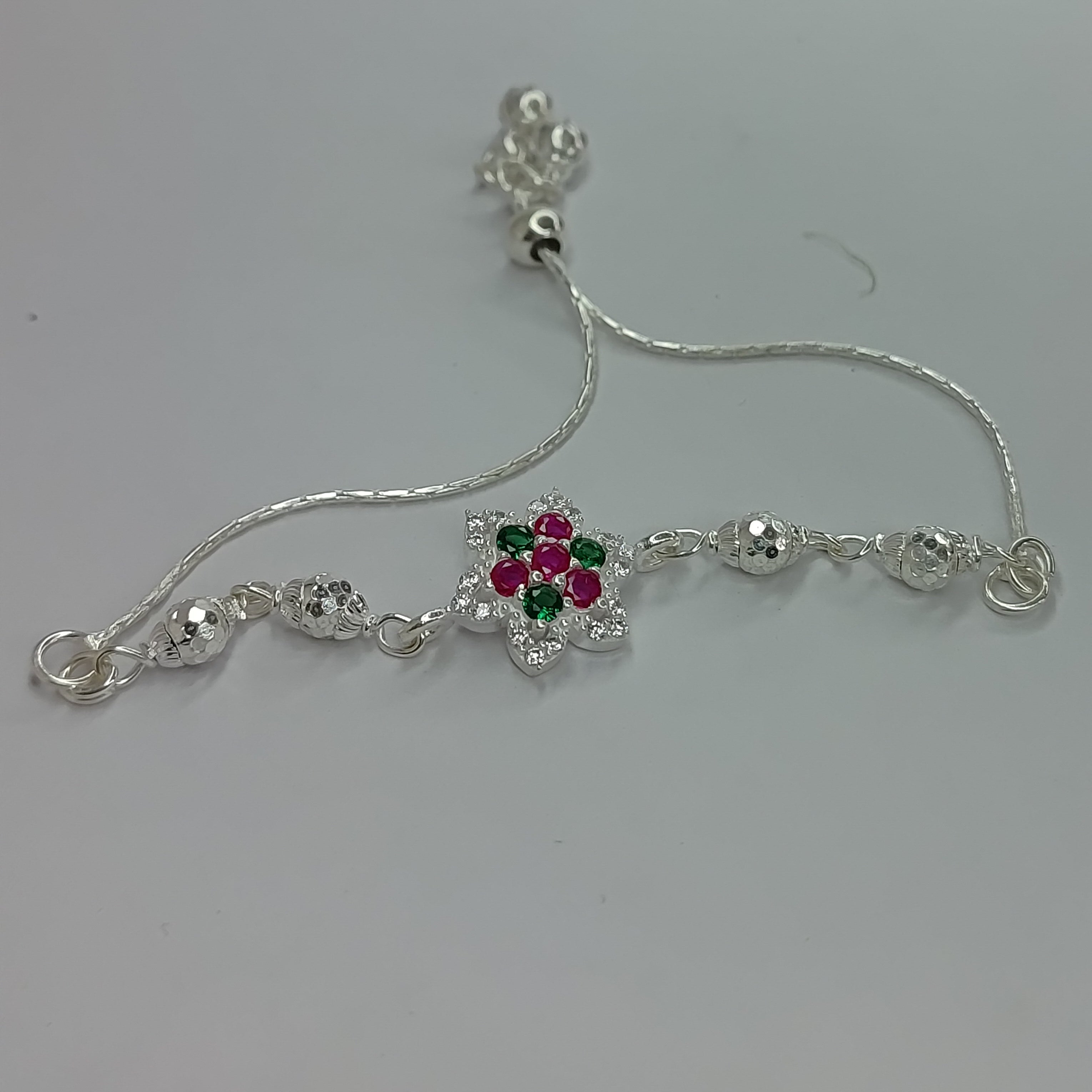 Silver Floral Bracelet