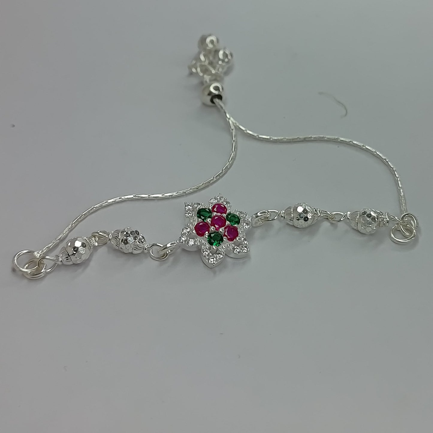Silver Floral Bracelet