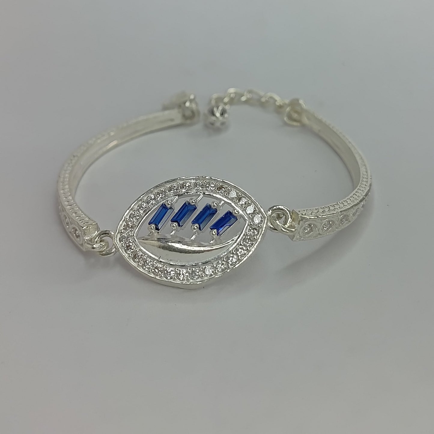 Blue Stone Bangle Bracelet