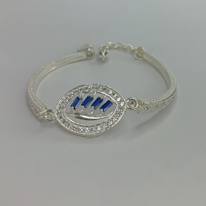 Blue Stone Bangle Bracelet