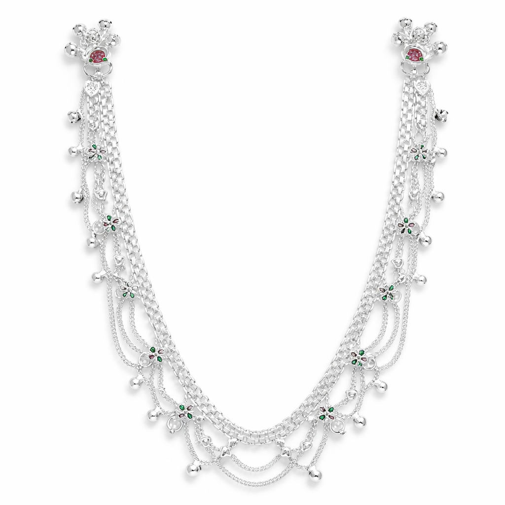 Leheriya Chain Silver Anklet