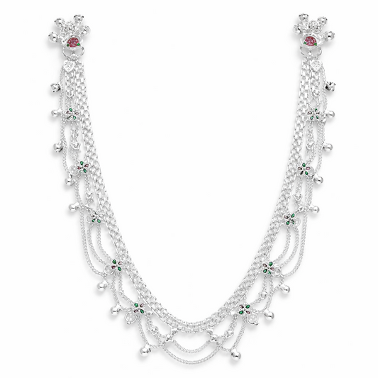 Leheriya Chain Silver Anklet