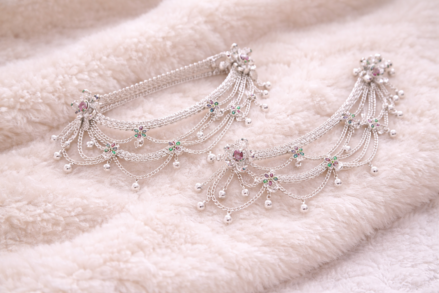 Leheriya Chain Silver Anklet