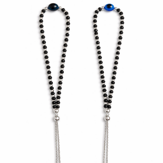 Nazar Bead Silver Anklet