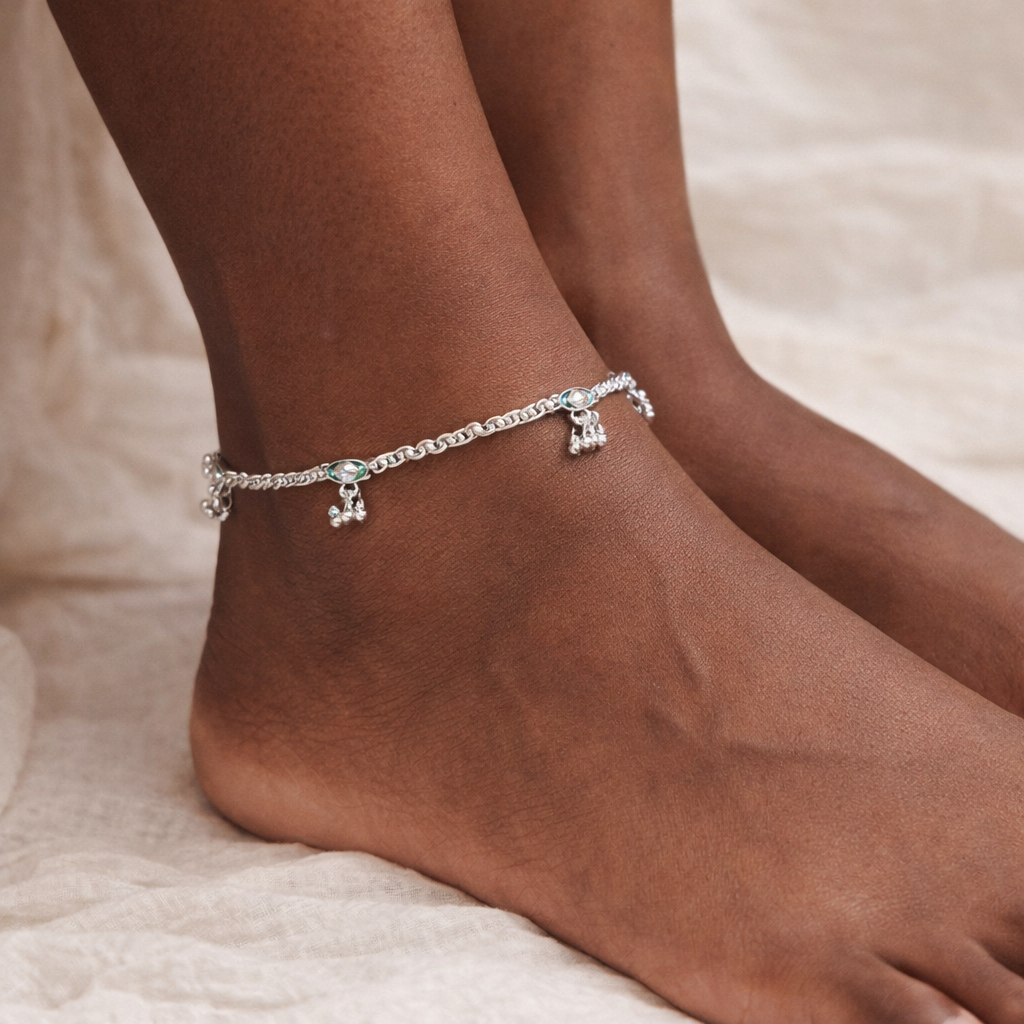 Aashna Chain Silver Anklet