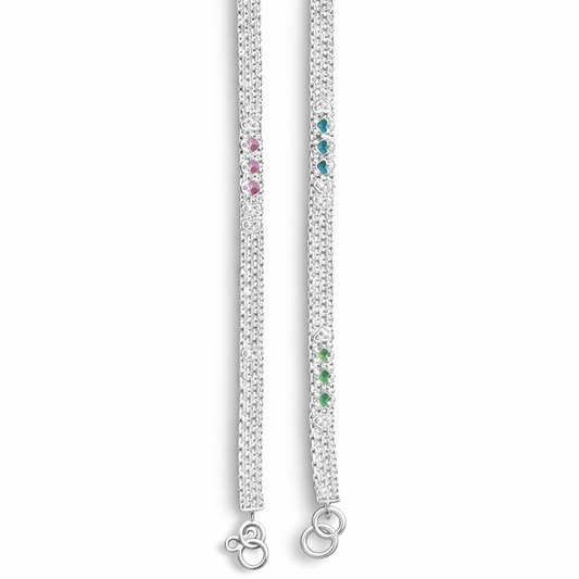 Heart Motif Silver Anklet