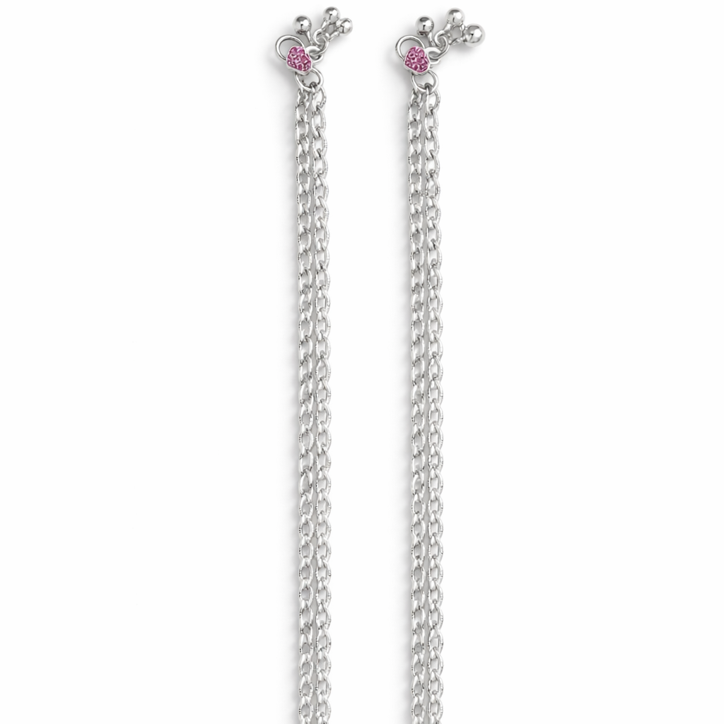 Eternal Loop Silver Anklet