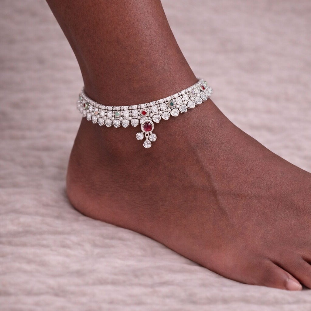 Hridaya Ghungroo Silver Anklet