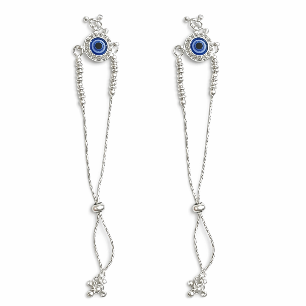 Evil Eye Silver Anklet