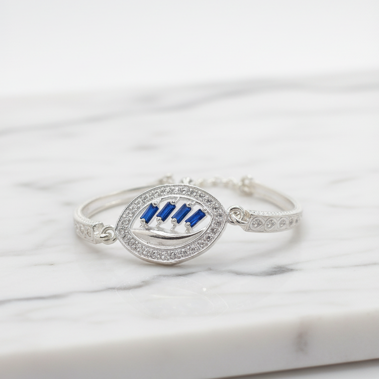 Blue Stone Bangle Bracelet