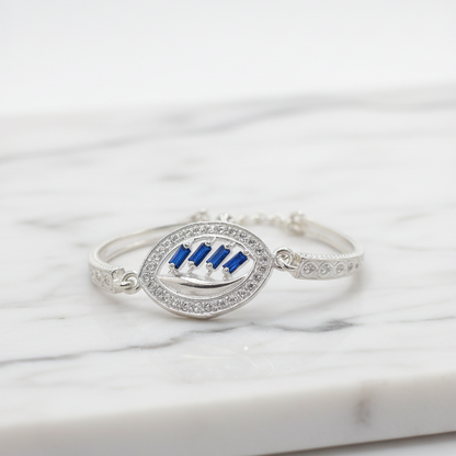 Blue Stone Bangle Bracelet