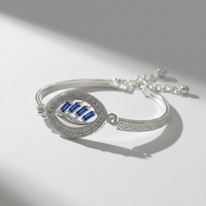 Blue Stone Bangle Bracelet