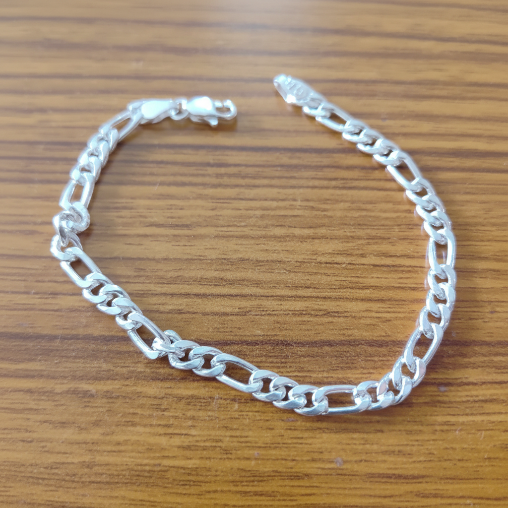 Kids Silver Curb Chain Bracelet