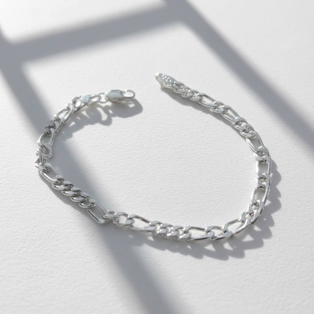 Kids Silver Curb Chain Bracelet