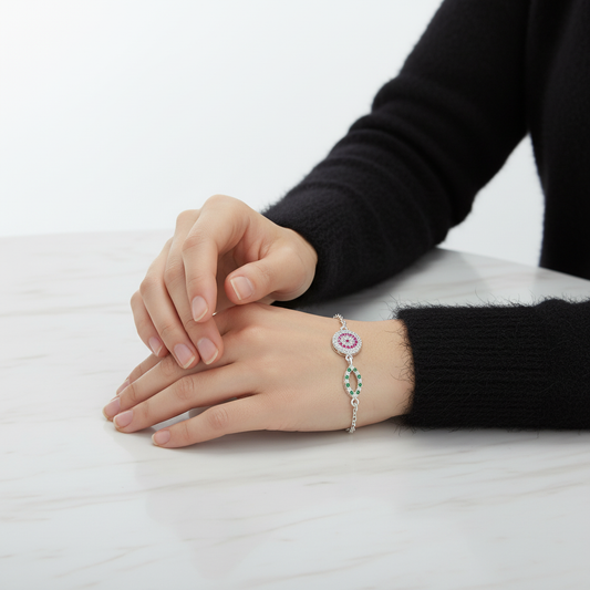 Silver Flower Bracelet