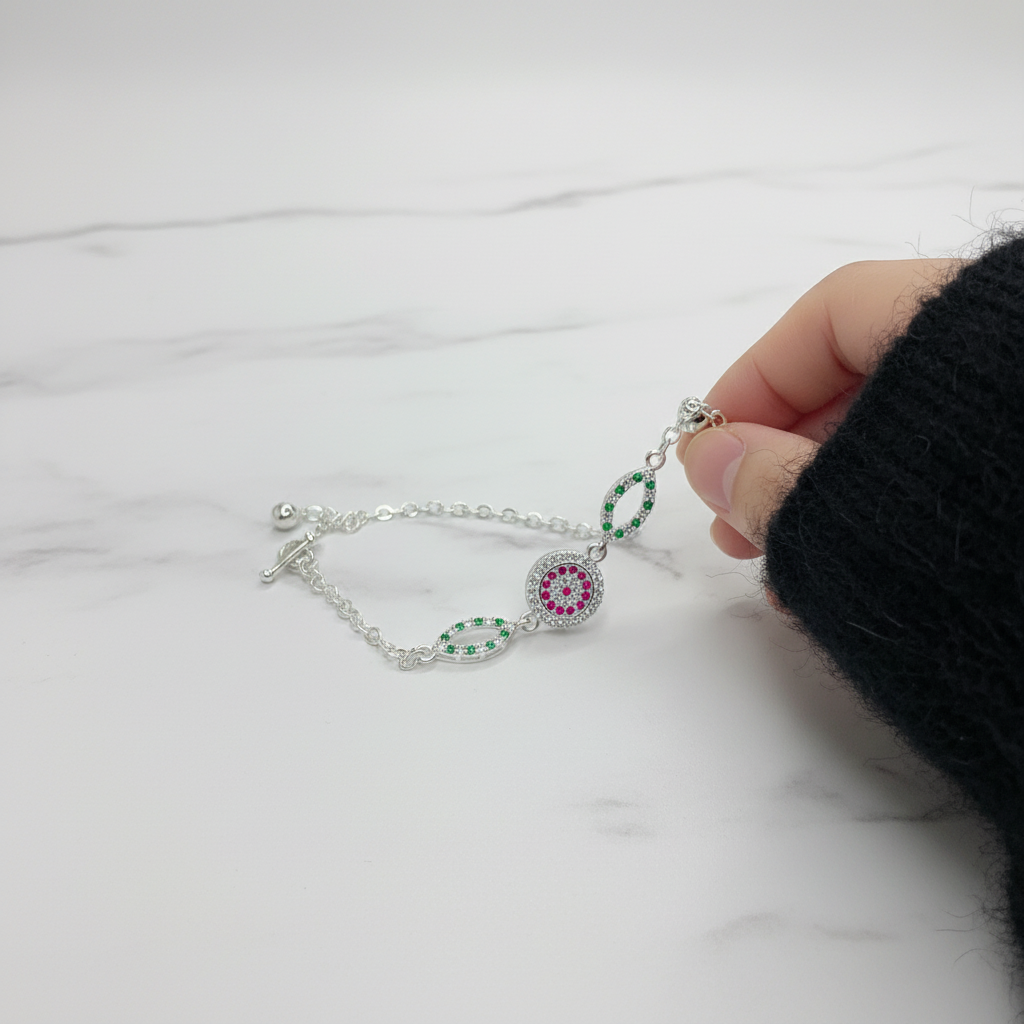 Silver Flower Bracelet