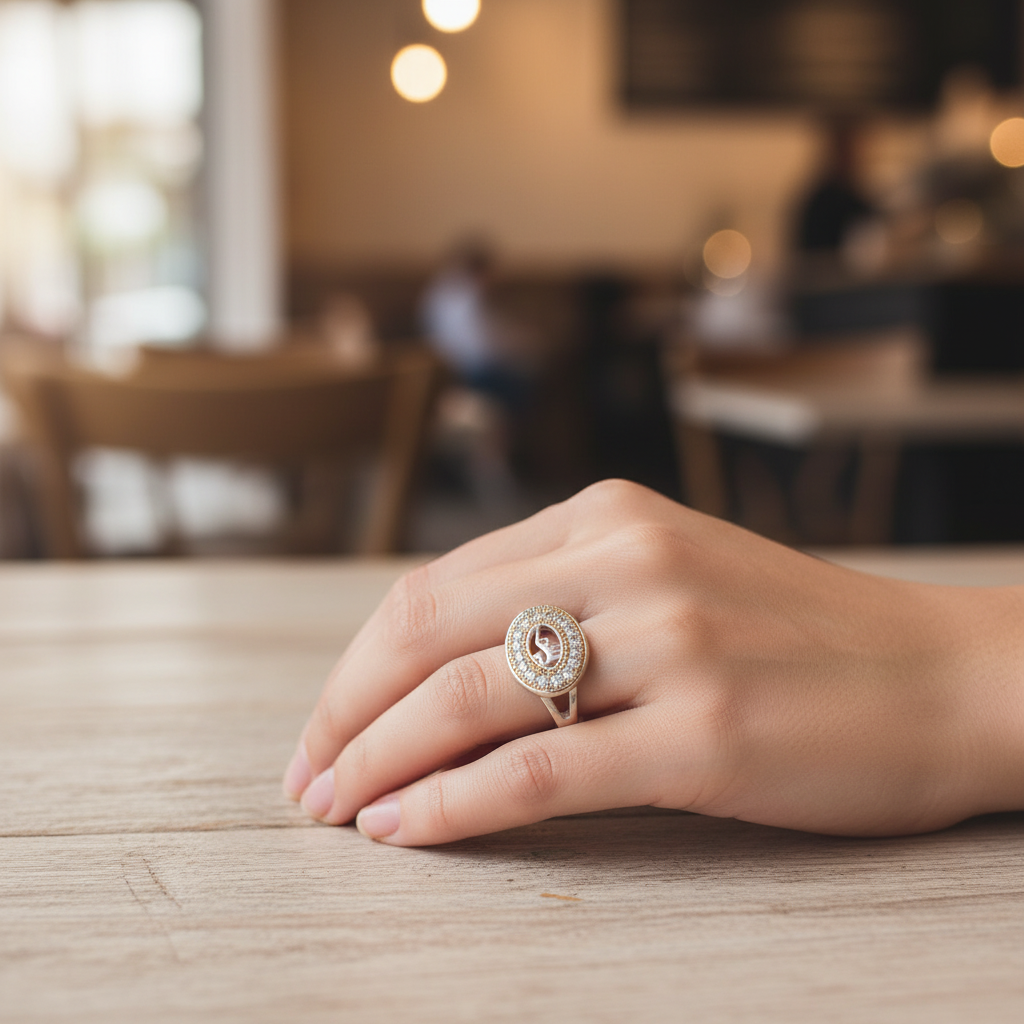 Silver Om Symbol Ring