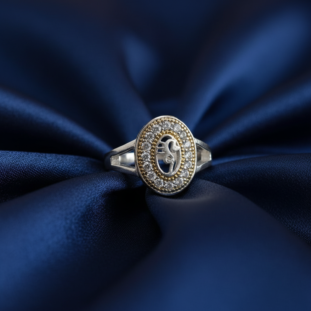 Silver Om Symbol Ring