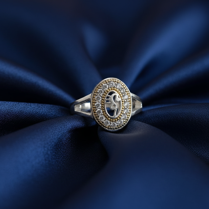 Silver Om Symbol Ring