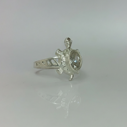 Turtle Ring with Oval Stone