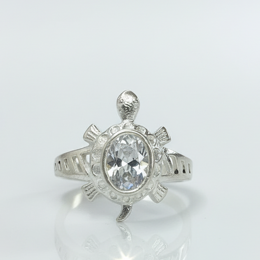 Turtle Ring with Oval Stone