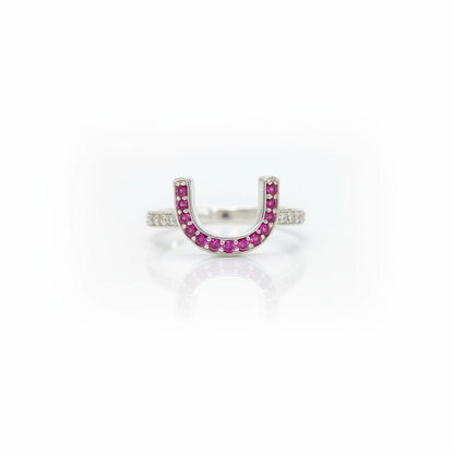 Pink Horseshoe Ring