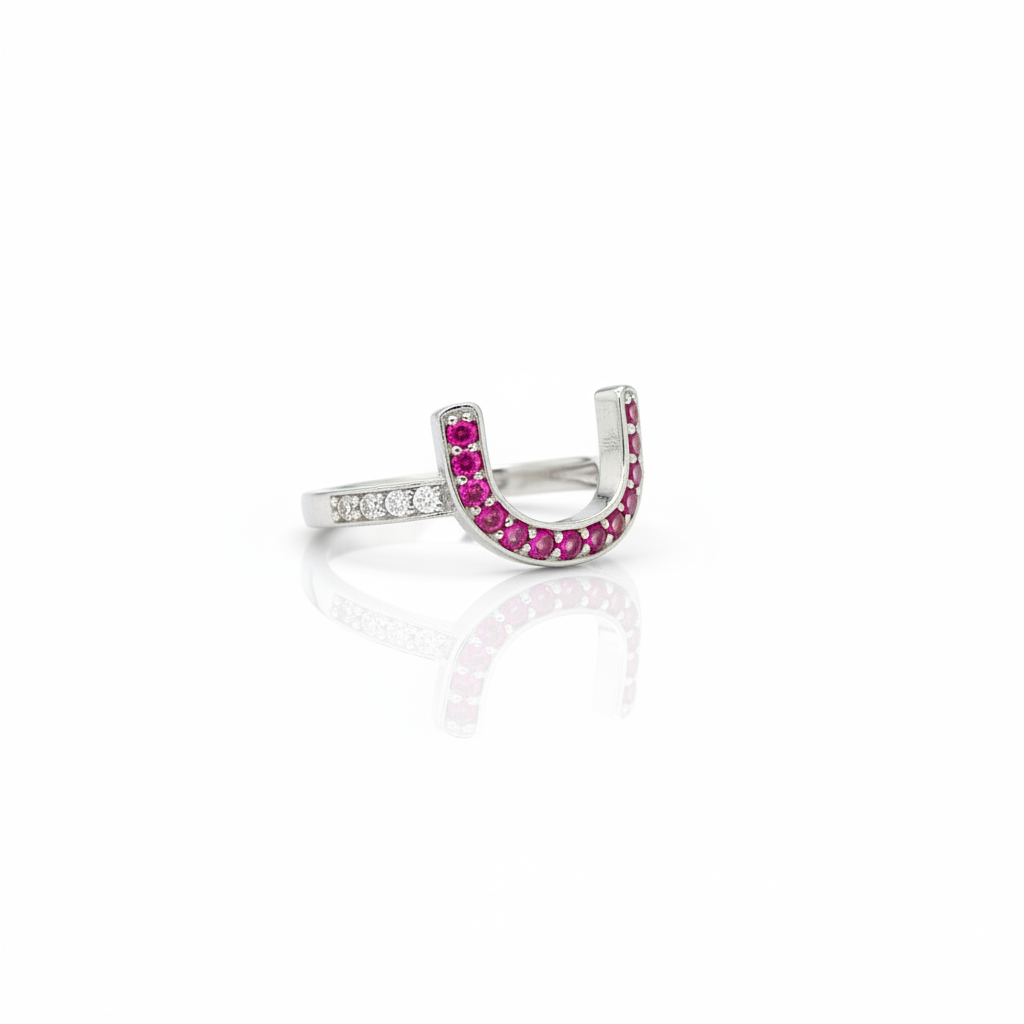 Pink Horseshoe Ring