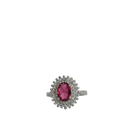 Halo Ruby Ring