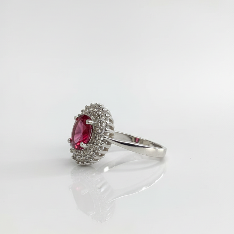 Halo Ruby Ring