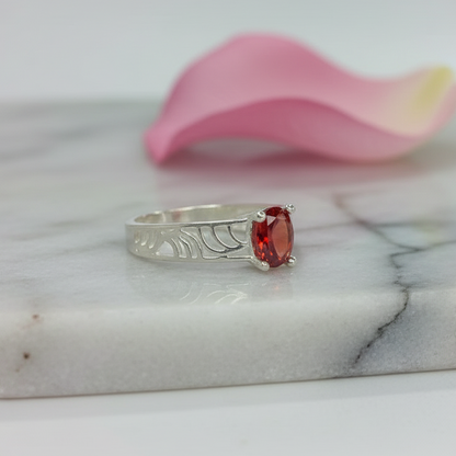 Ruby Solitaire Ring