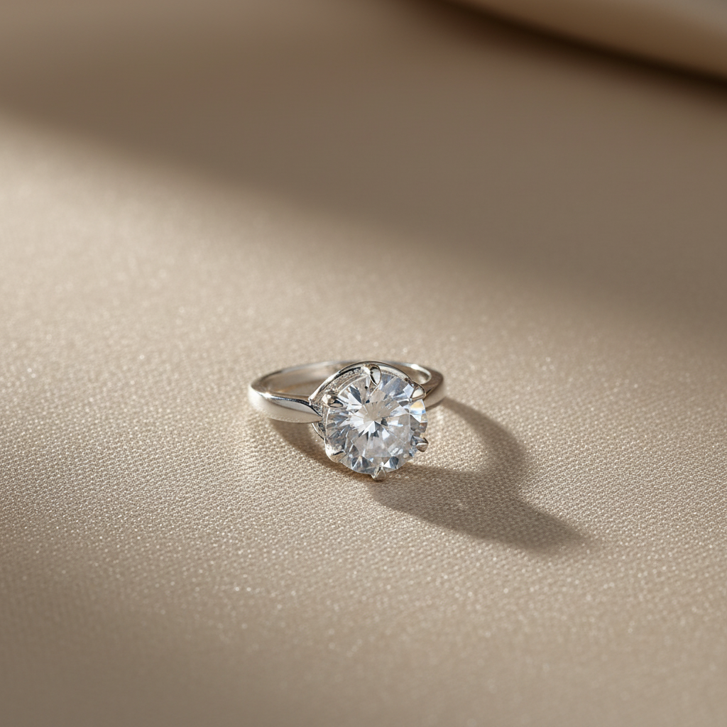 Celestia Radiant Solitaire Ring