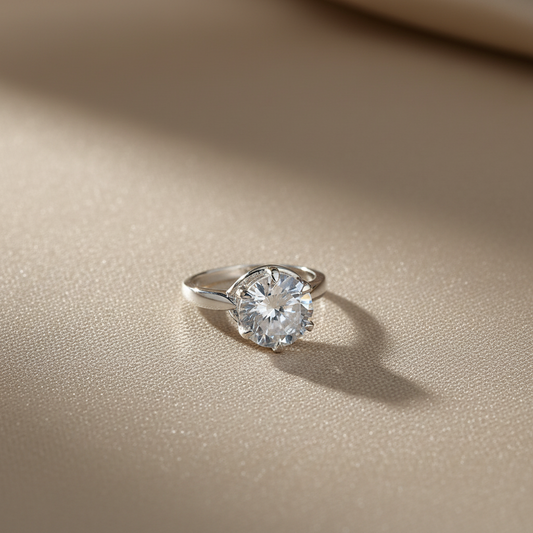 Celestia Radiant Solitaire Ring