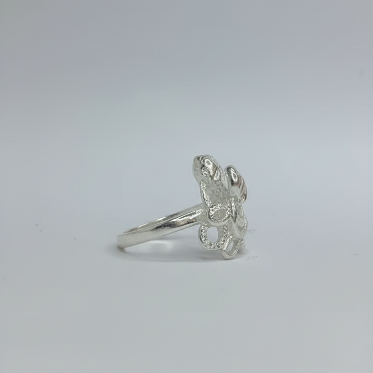 Silver snake ring