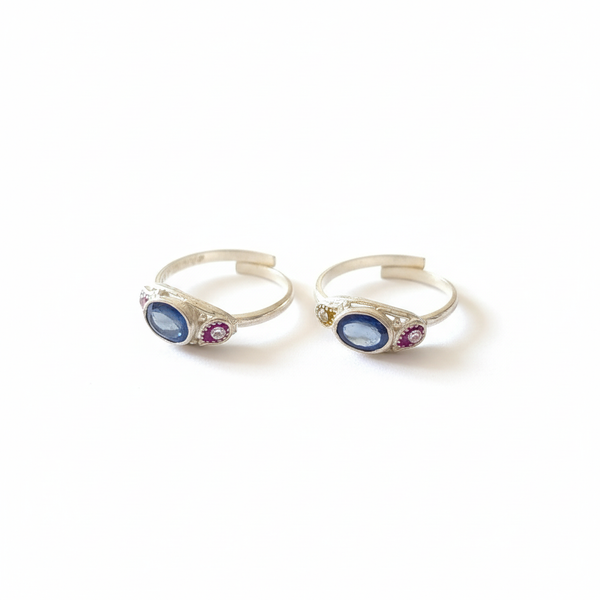 Royal Blue Toe Rings