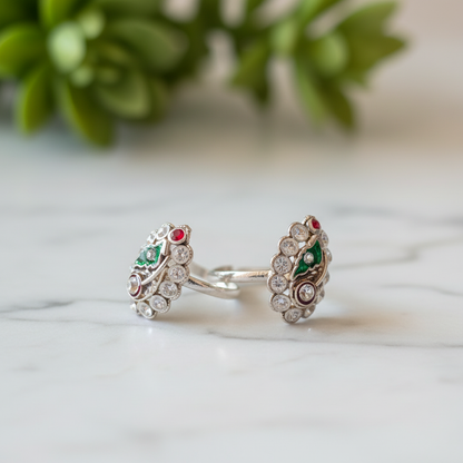 Meenakari Paisley Toe Rings