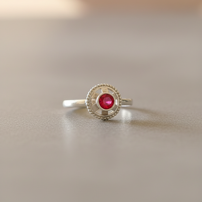 Red Stone Toe Ring