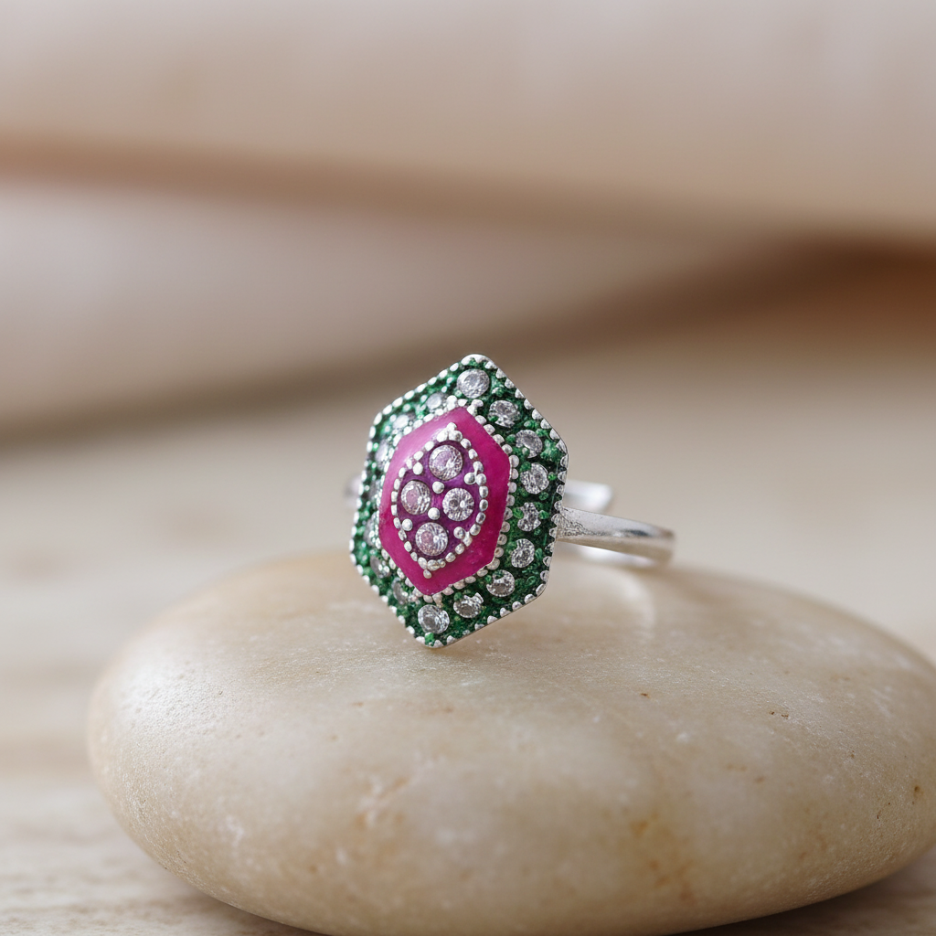 Octagon Toe Ring