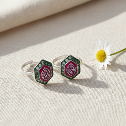 Octagon Toe Ring