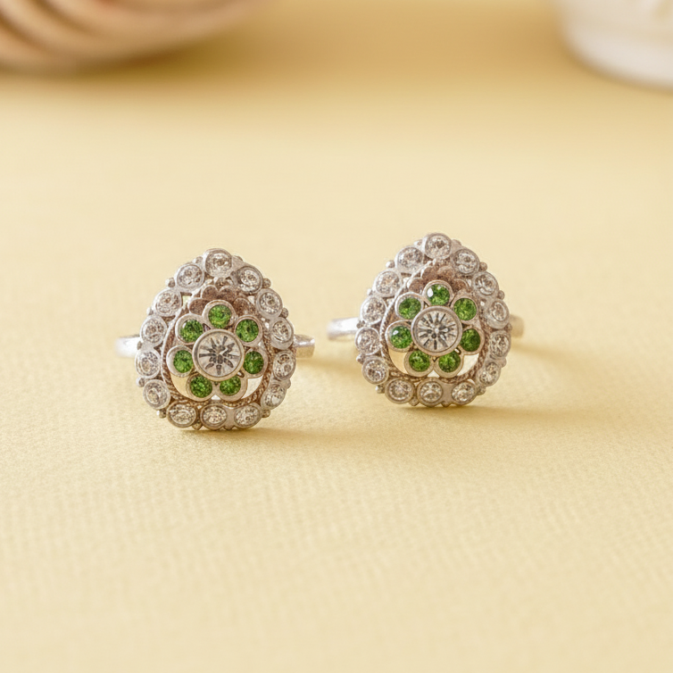 Dazzling Teardrop Women's Toe Rings