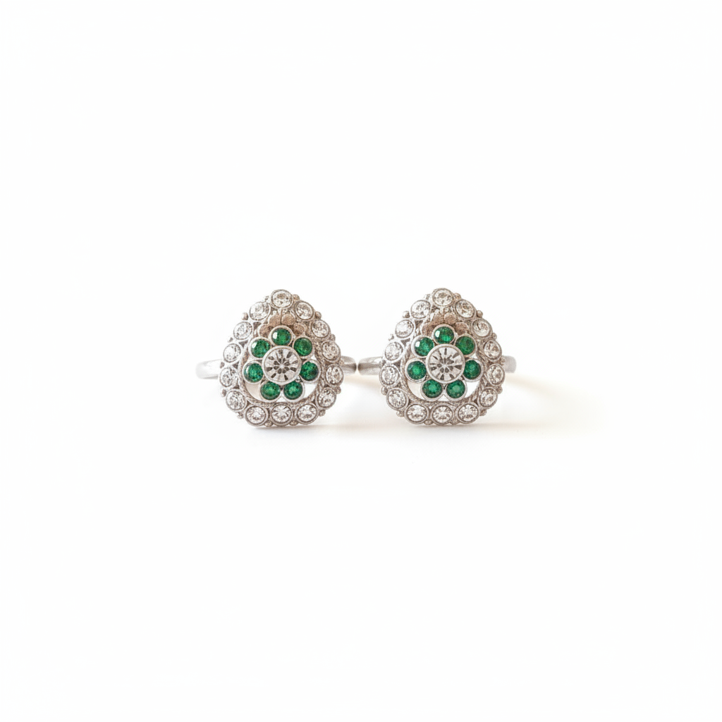 Dazzling Teardrop Women's Toe Rings