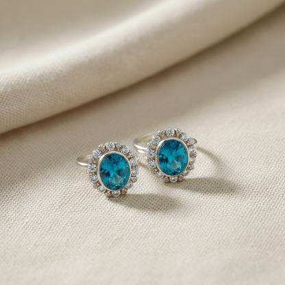 Ocean Blue Toe Rings